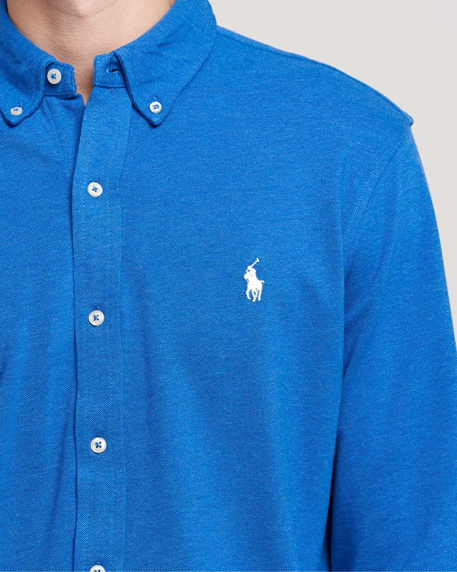 Hombres | Camisas | Polo Ralph Lauren | Featherweight Mesh Shirt Dockside Blue Heather