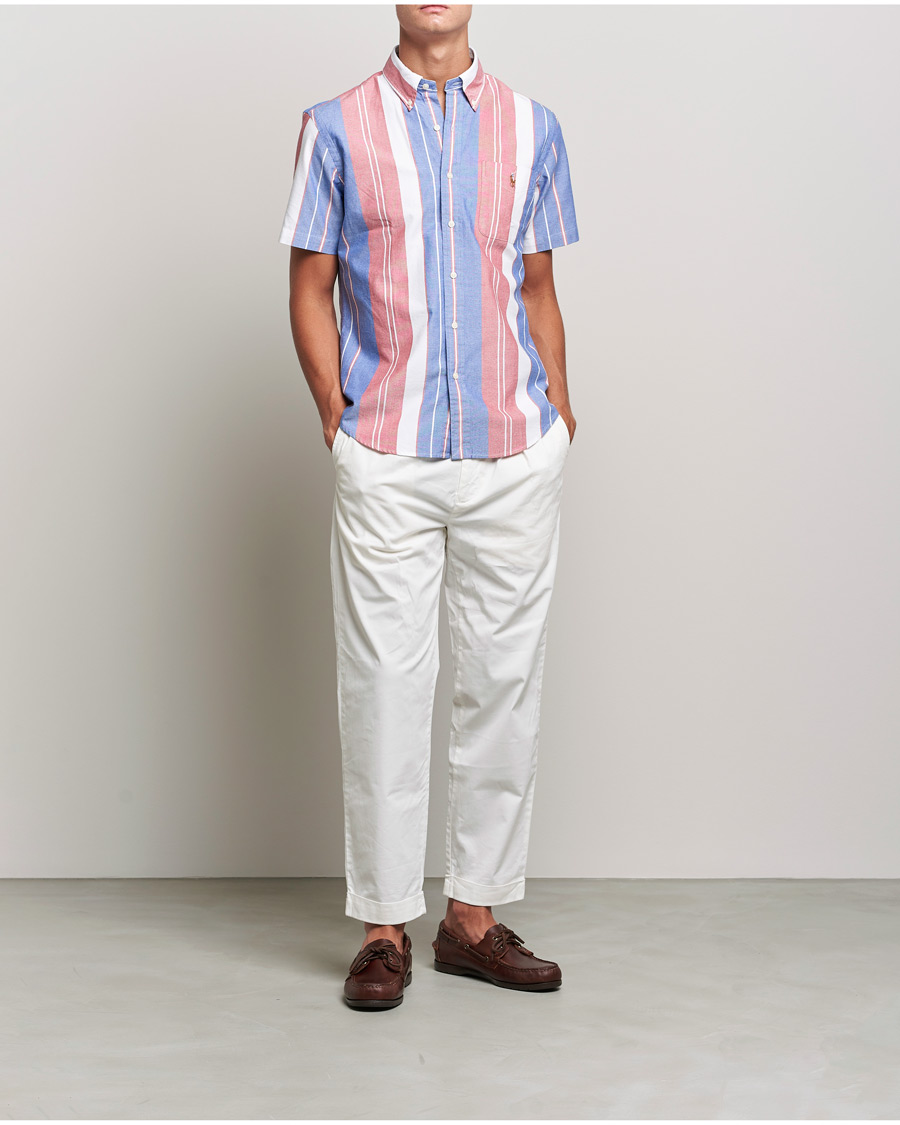 Hombres | Camisas | Polo Ralph Lauren | Custom Fit Oxford Short Sleeve Striped Shirt Multi
