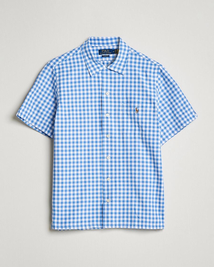 Hombres | Camisas | Polo Ralph Lauren | Short Sleeve Resort Collar Checked Shirt Blue/White