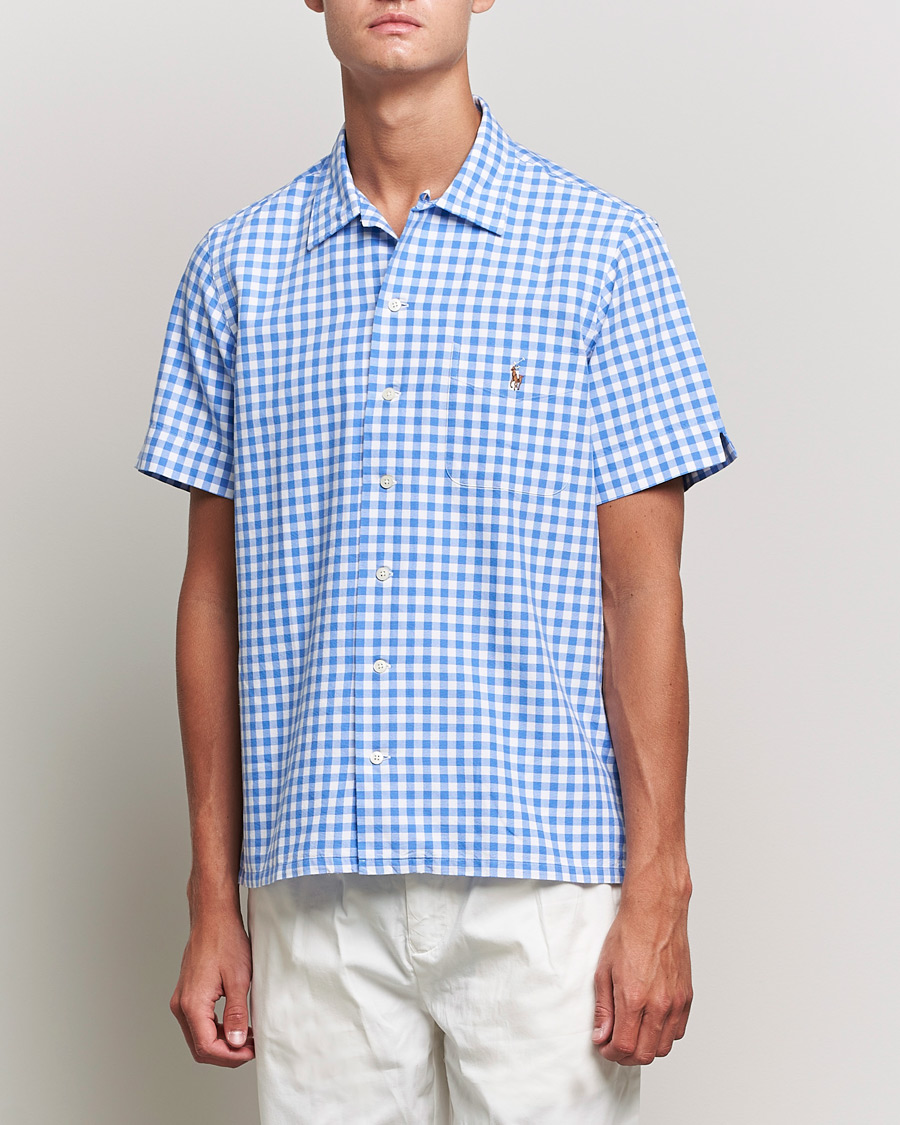 Hombres | Camisas | Polo Ralph Lauren | Short Sleeve Resort Collar Checked Shirt Blue/White
