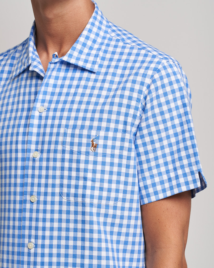 Hombres | Camisas | Polo Ralph Lauren | Short Sleeve Resort Collar Checked Shirt Blue/White