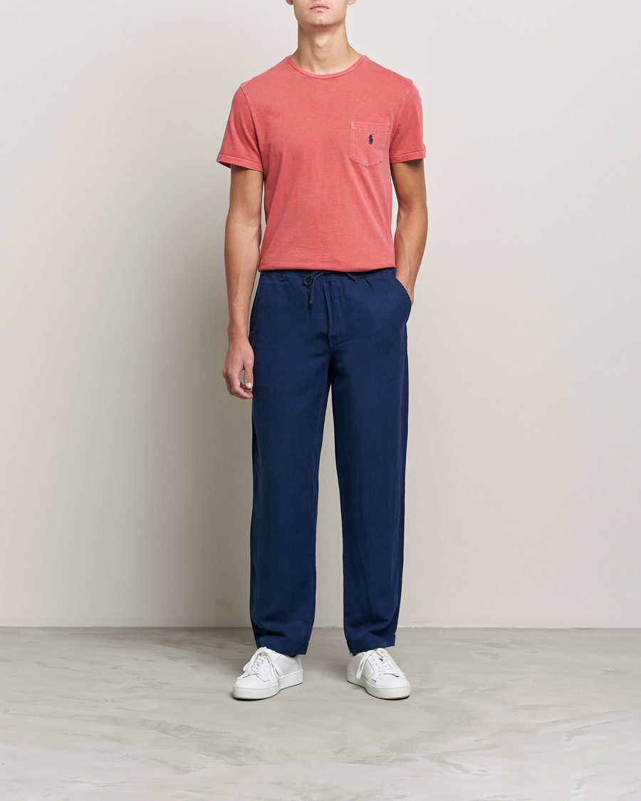 Hombres | Pantalones | Polo Ralph Lauren | Linen/Silk Drawstring Trousers Newport Navy