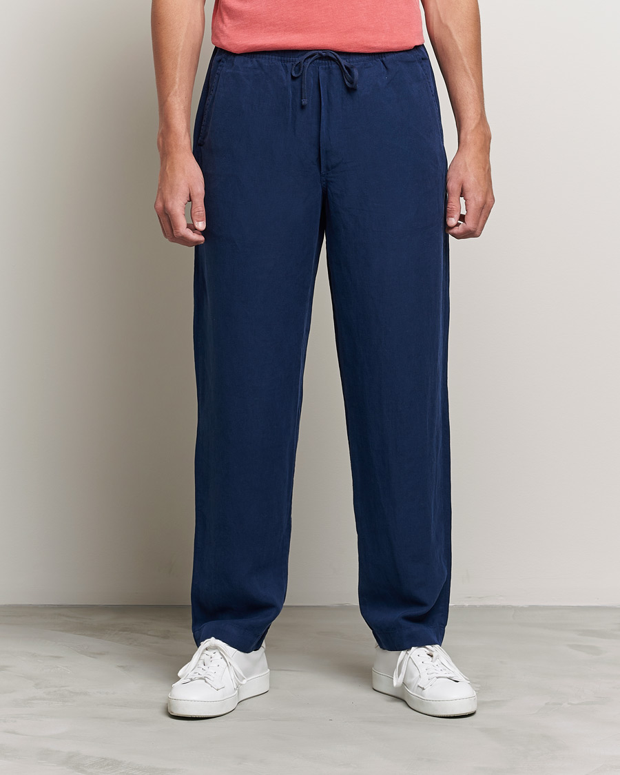 Hombres | Pantalones | Polo Ralph Lauren | Linen/Silk Drawstring Trousers Newport Navy