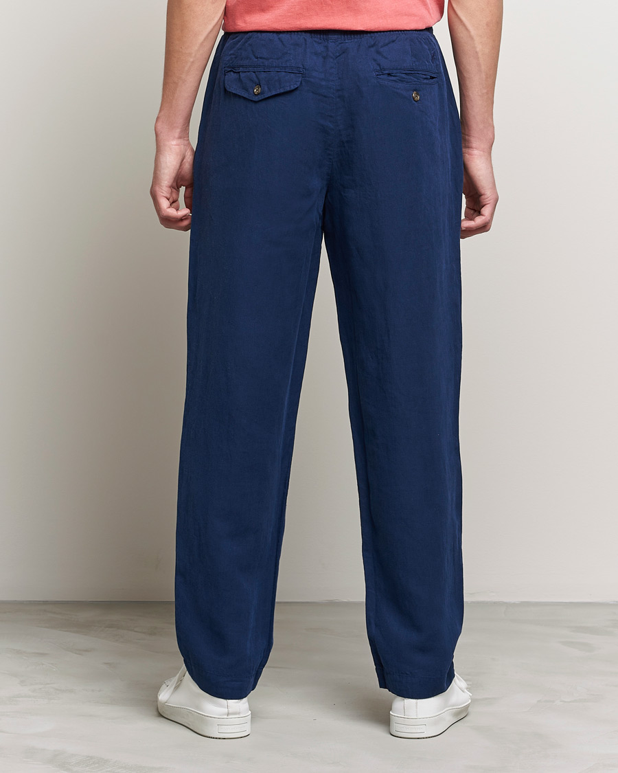 Hombres | Pantalones | Polo Ralph Lauren | Linen/Silk Drawstring Trousers Newport Navy