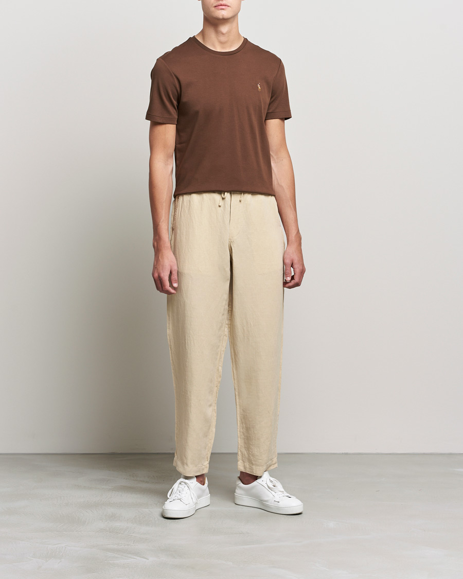 Hombres | Pantalones | Polo Ralph Lauren | Linen/Silk Drawstring Trousers Tallow Cream