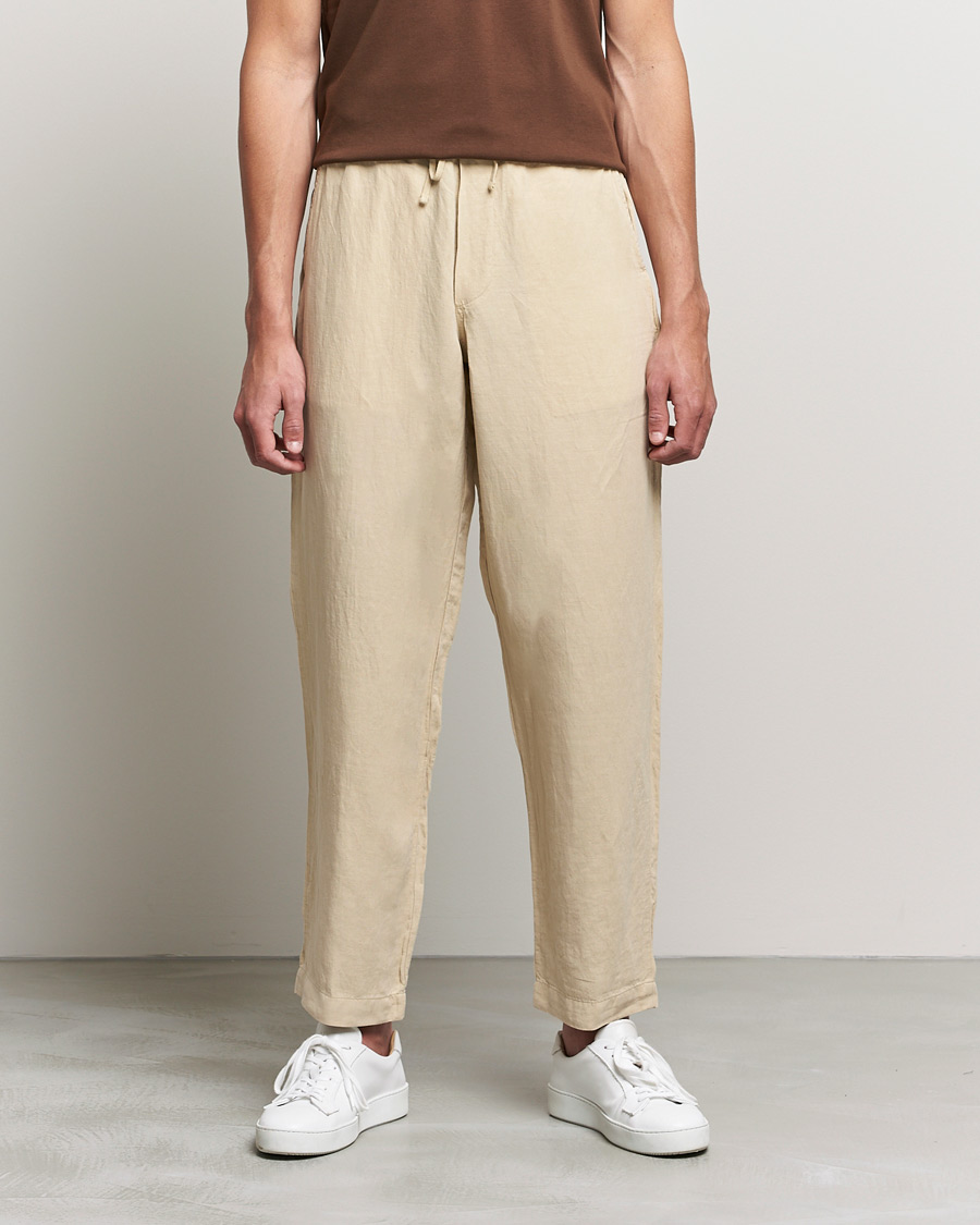 Hombres | Pantalones | Polo Ralph Lauren | Linen/Silk Drawstring Trousers Tallow Cream