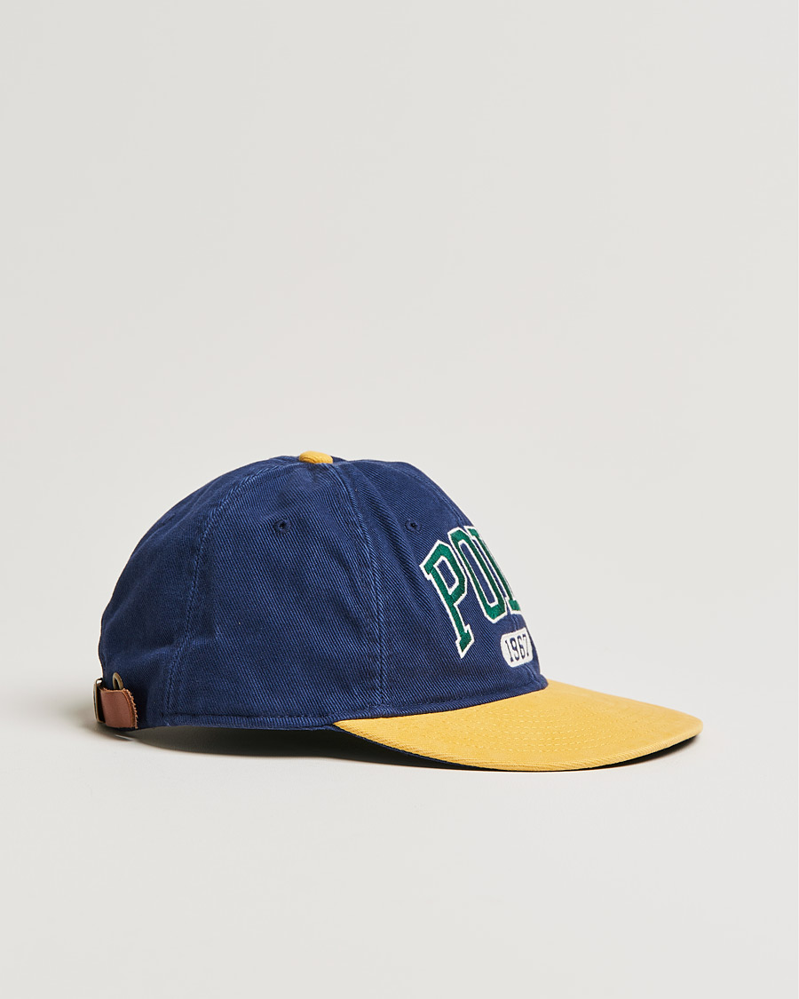 Hombres | Polo Ralph Lauren Retro Cotton/Twill Cap Newport Navy/Gold | Polo Ralph Lauren | Retro Cotton/Twill Cap Newport Navy/Gold