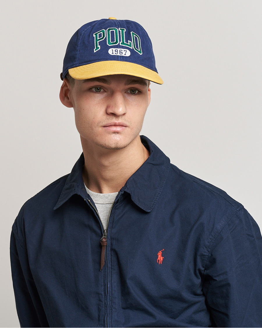 Hombres | Polo Ralph Lauren Retro Cotton/Twill Cap Newport Navy/Gold | Polo Ralph Lauren | Retro Cotton/Twill Cap Newport Navy/Gold