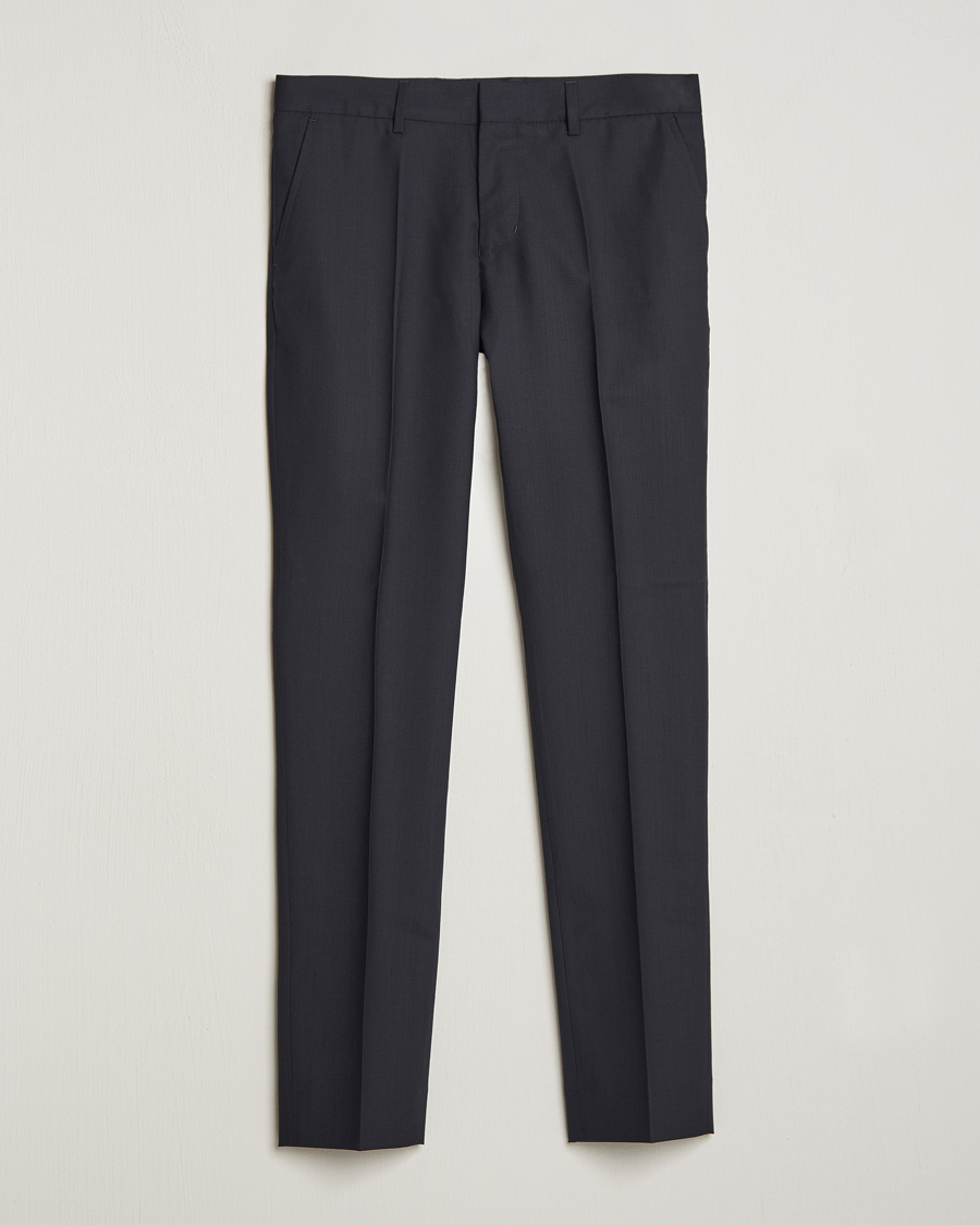 Hombres | Pantalones | Filippa K | Liam Cool Wool Slacks Dark Navy