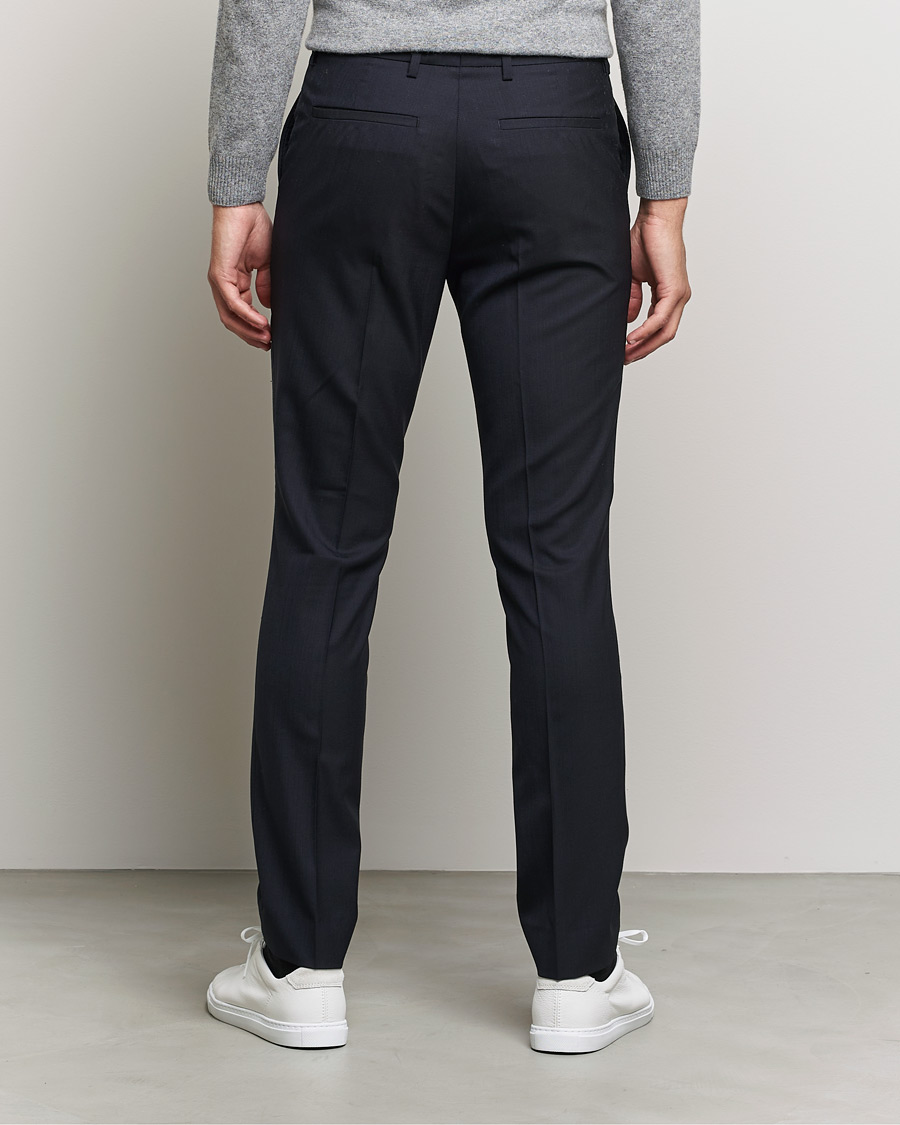 Hombres | Pantalones | Filippa K | Liam Cool Wool Slacks Dark Navy
