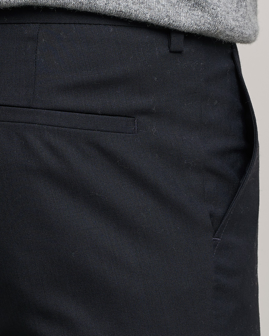 Hombres | Pantalones | Filippa K | Liam Cool Wool Slacks Dark Navy