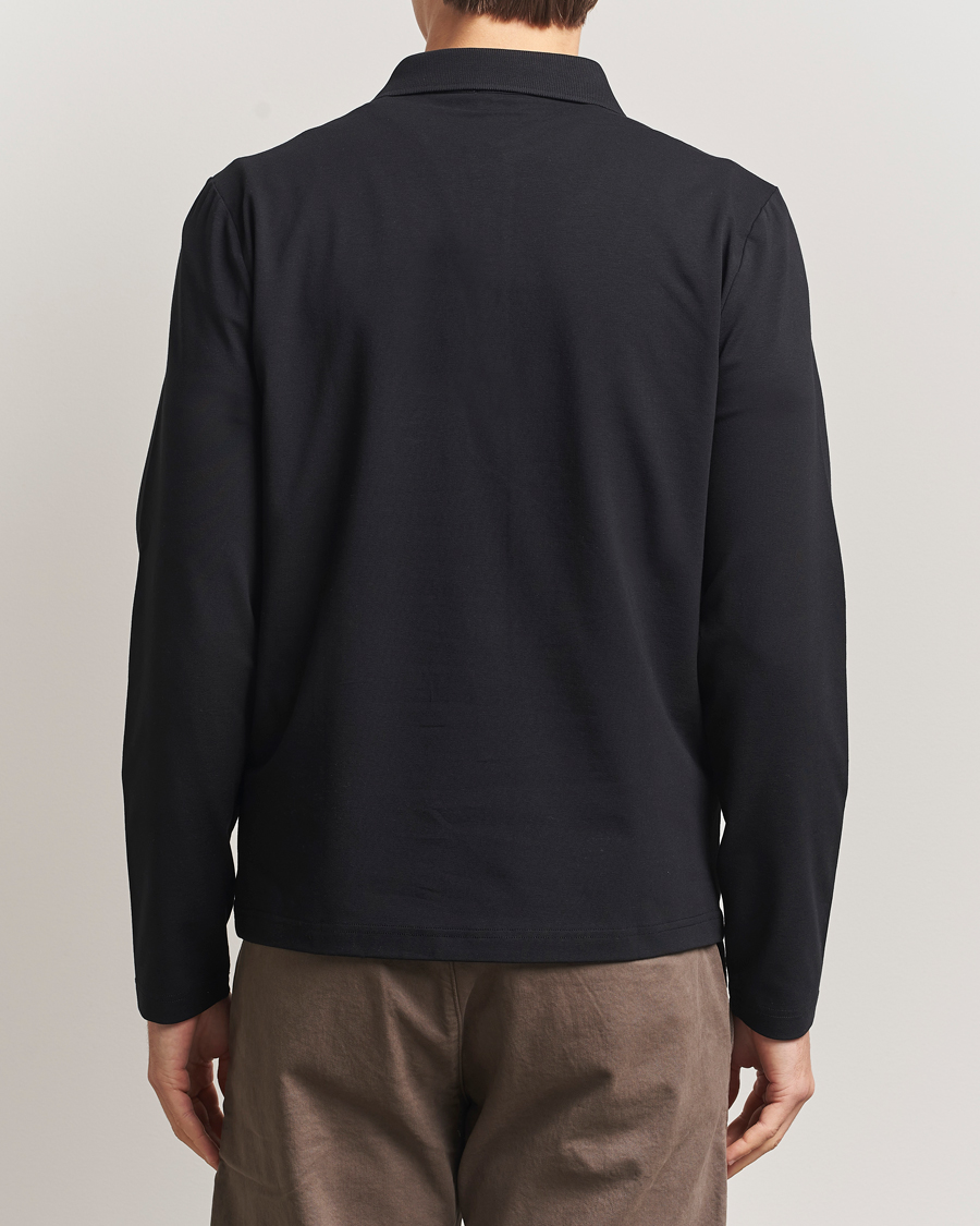 Hombres | Polos | Filippa K | Luke Lycra Poloshirt Black