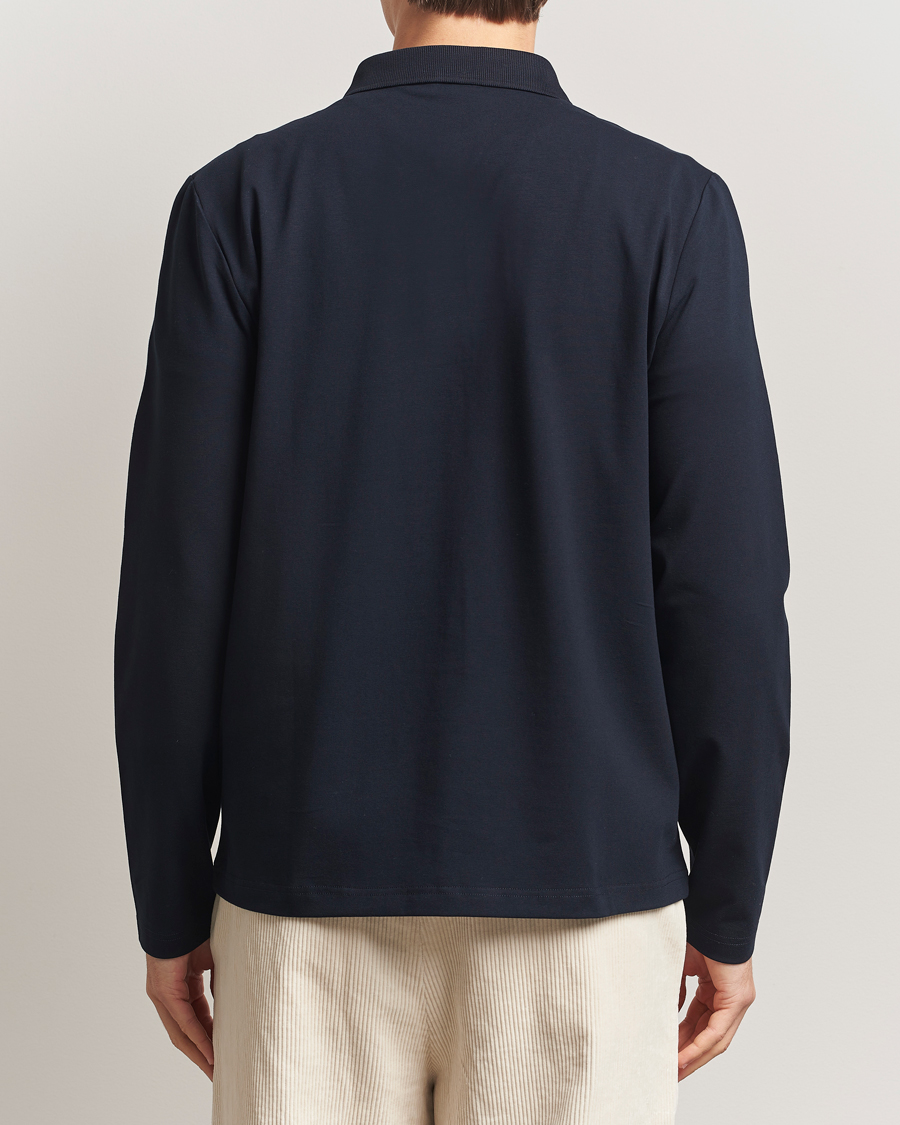 Hombres | Polos | Filippa K | Luke Lycra Poloshirt Navy