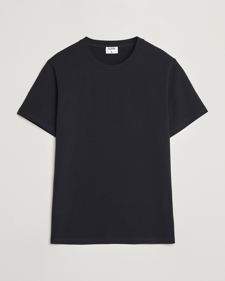 Hombres | Camisetas | Filippa K | Soft Lycra Tee Black