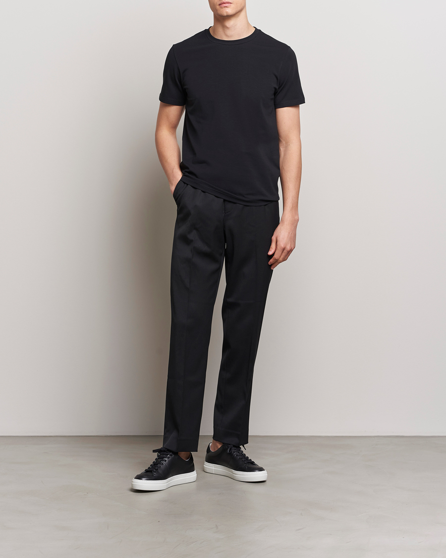 Hombres | Camisetas | Filippa K | Soft Lycra Tee Black