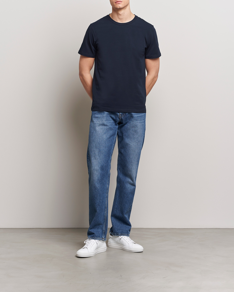 Hombres | Camisetas | Filippa K | Soft Lycra Tee Navy