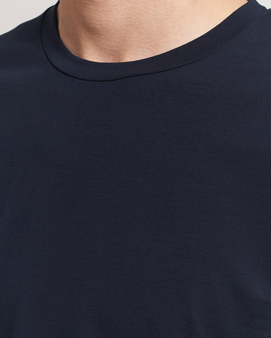 Hombres | Camisetas | Filippa K | Soft Lycra Tee Navy
