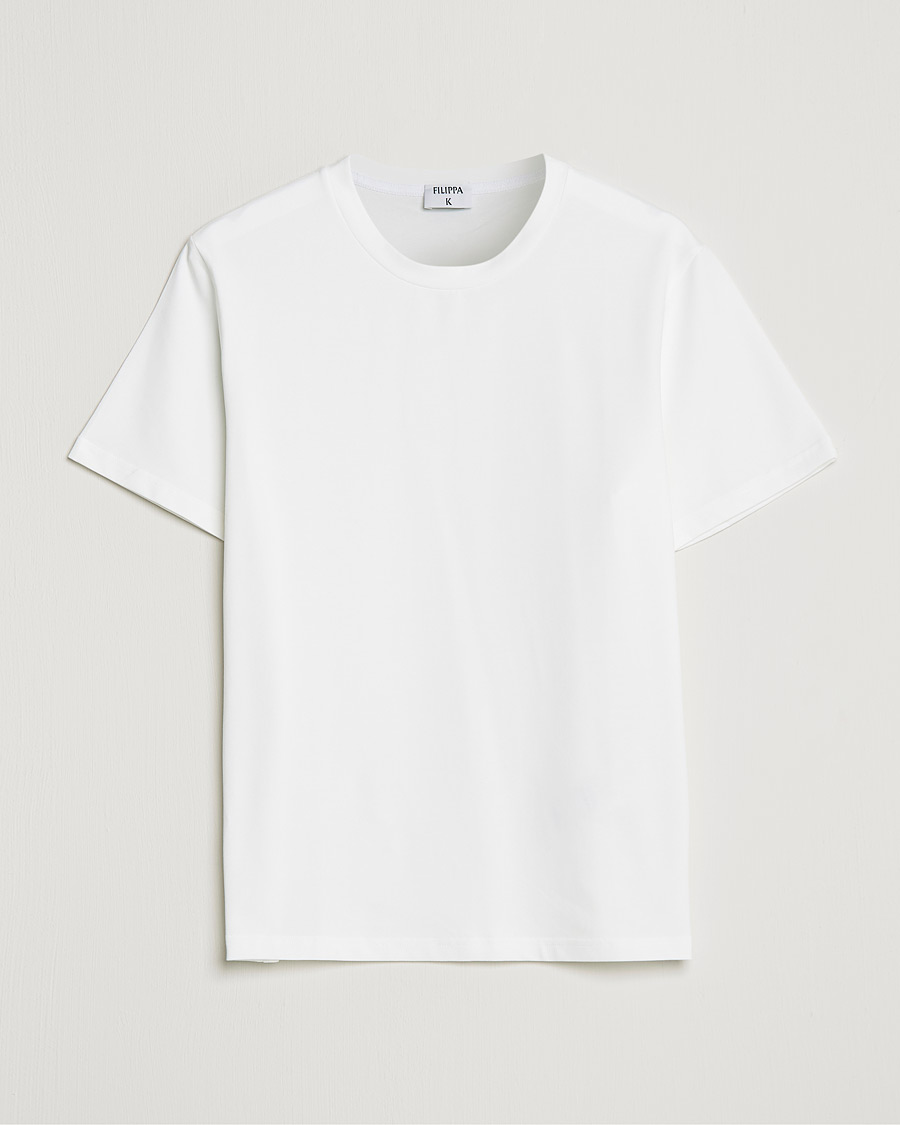 Hombres | Camisetas | Filippa K | Stretch Cotton Tee White