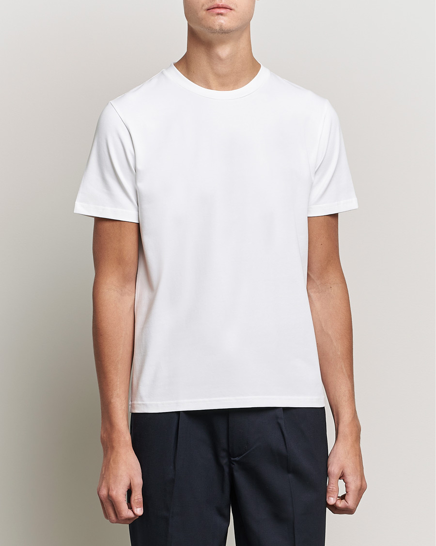 Hombres | Camisetas | Filippa K | Stretch Cotton Tee White