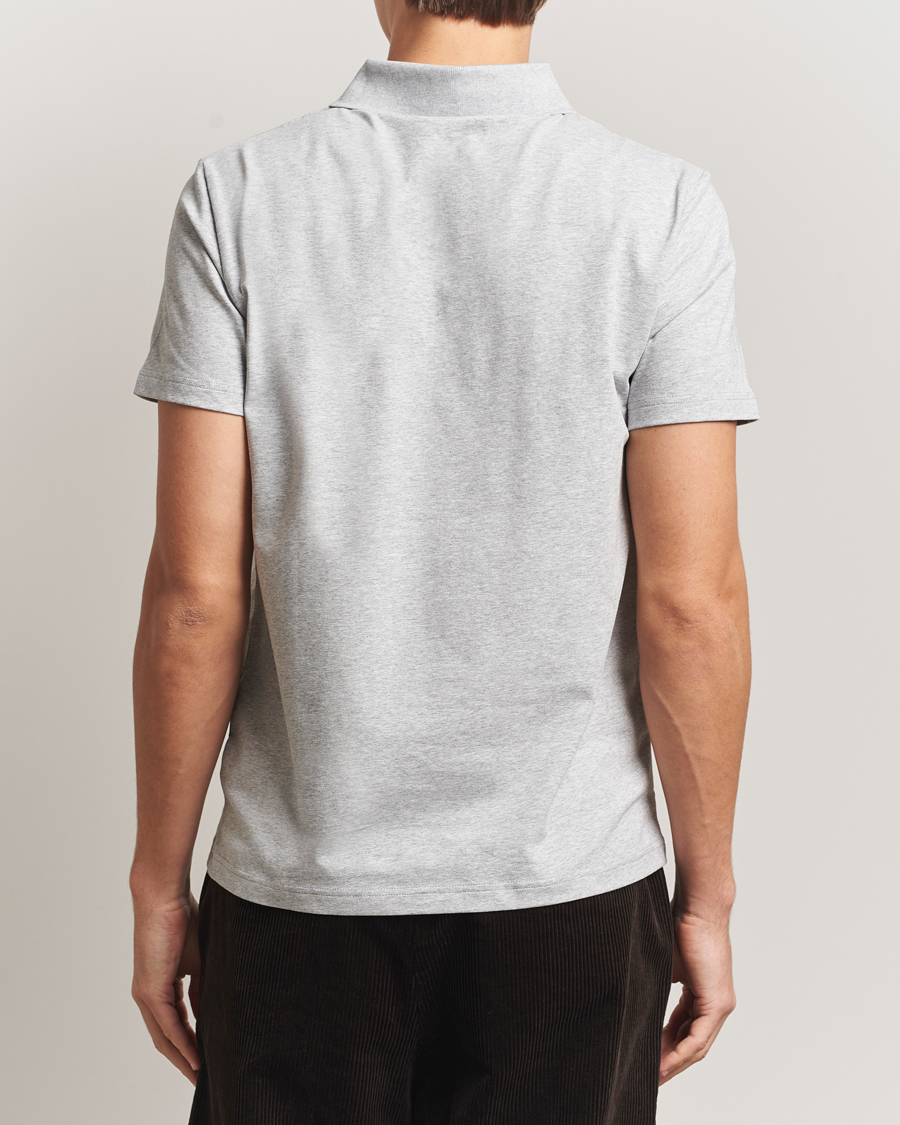 Hombres | Polos | Filippa K | Soft Lycra Polo Tee Light Grey Melange