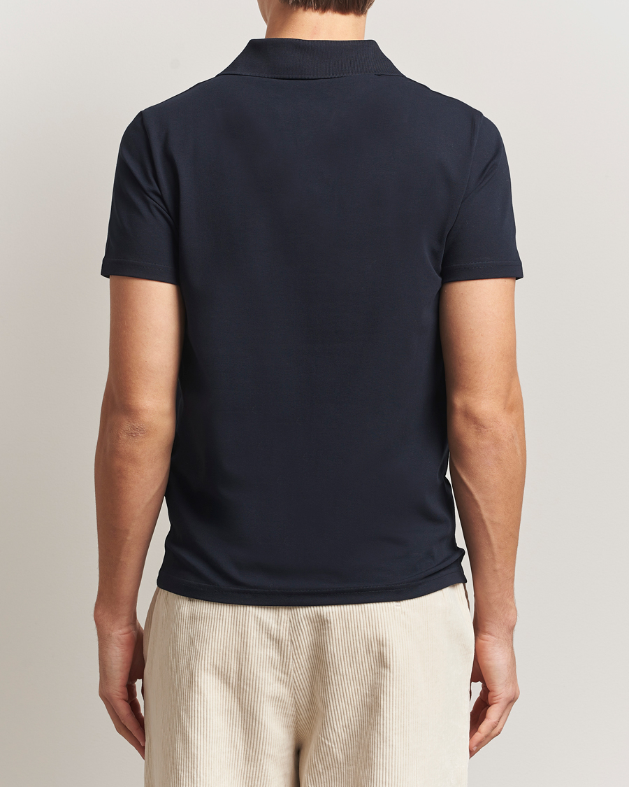 Hombres | Polos | Filippa K | Soft Lycra Polo Tee Navy
