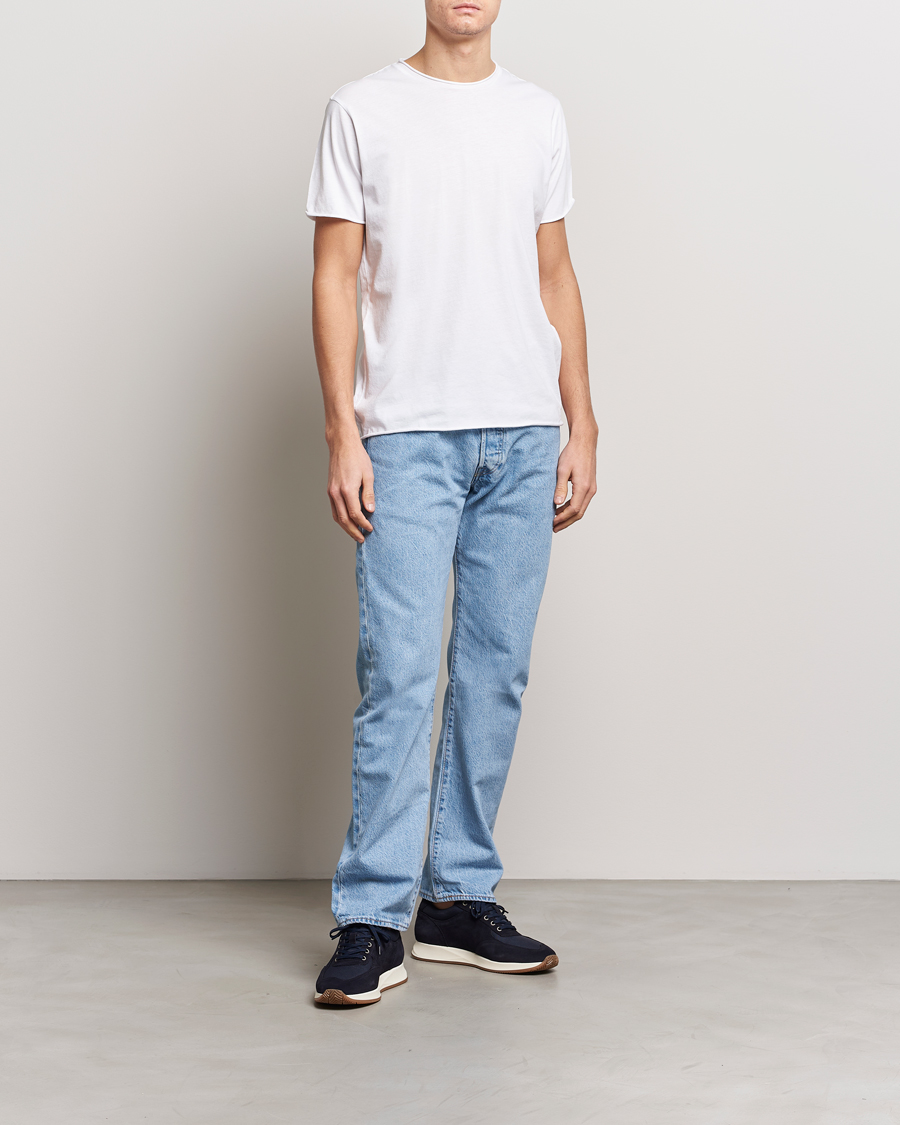 Hombres | Camisetas | Filippa K | Roll Neck Crew Neck Tee White