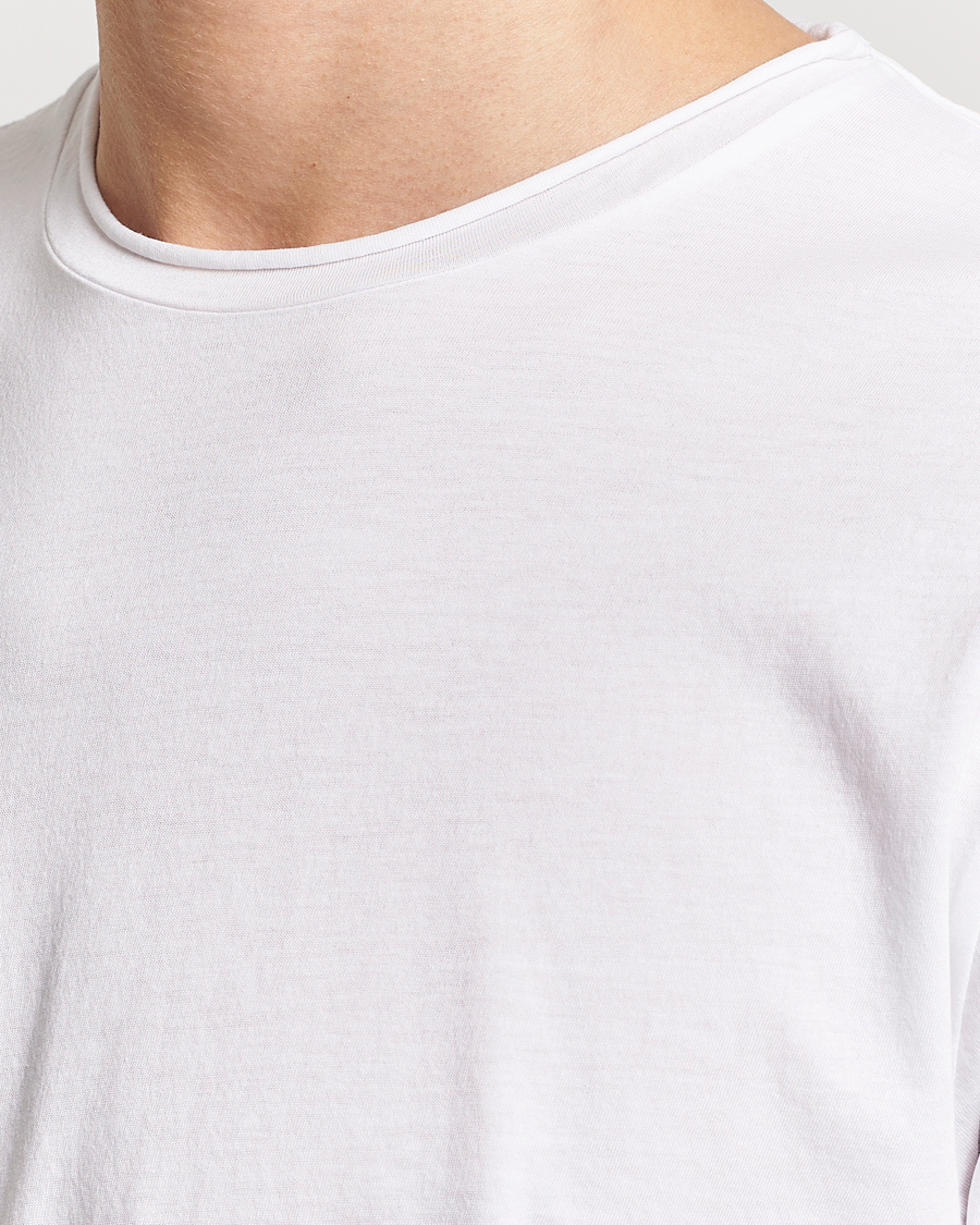 Hombres | Camisetas | Filippa K | Roll Neck Crew Neck Tee White