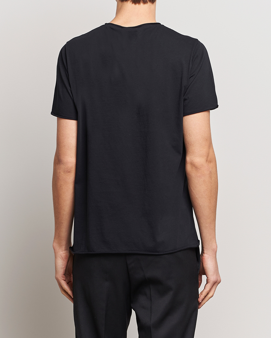 Hombres | Camisetas | Filippa K | Roll Neck Crew Neck Tee Black