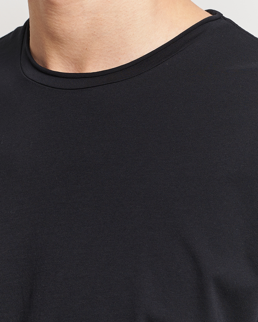 Hombres | Camisetas | Filippa K | Roll Neck Crew Neck Tee Black