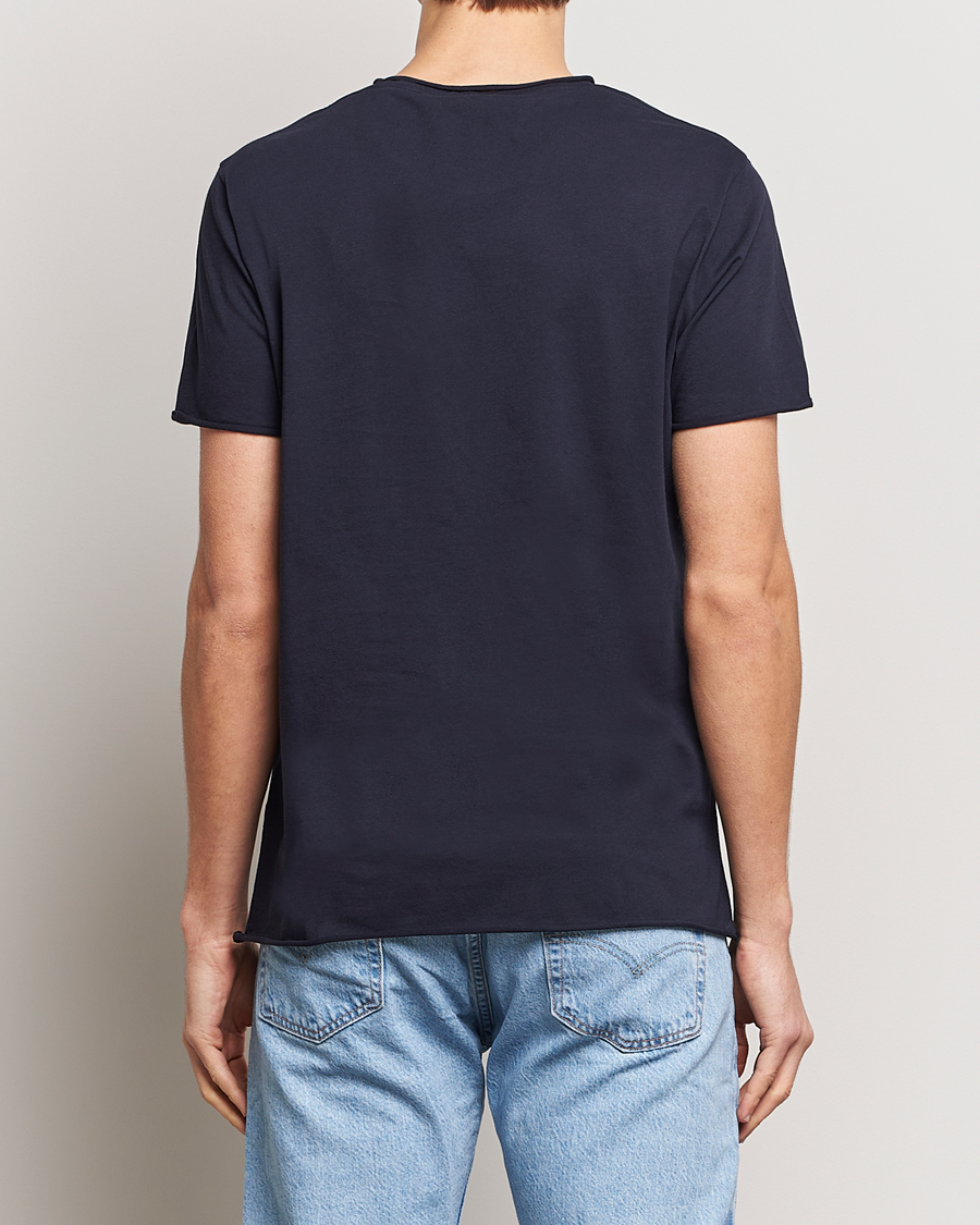 Hombres | Camisetas | Filippa K | Roll Neck Crew Neck Tee Navy