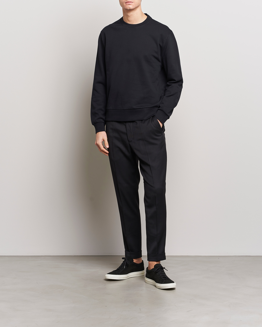 Hombres | Jerséis y prendas de punto | Filippa K | Gustaf Cotton Sweatshirt Black