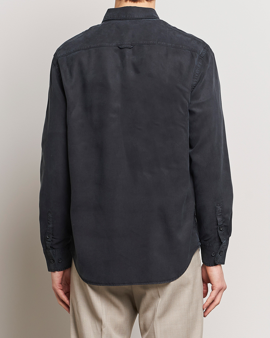 Hombres | Camisas | Filippa K | Zachary Tencel Shirt Almost Black