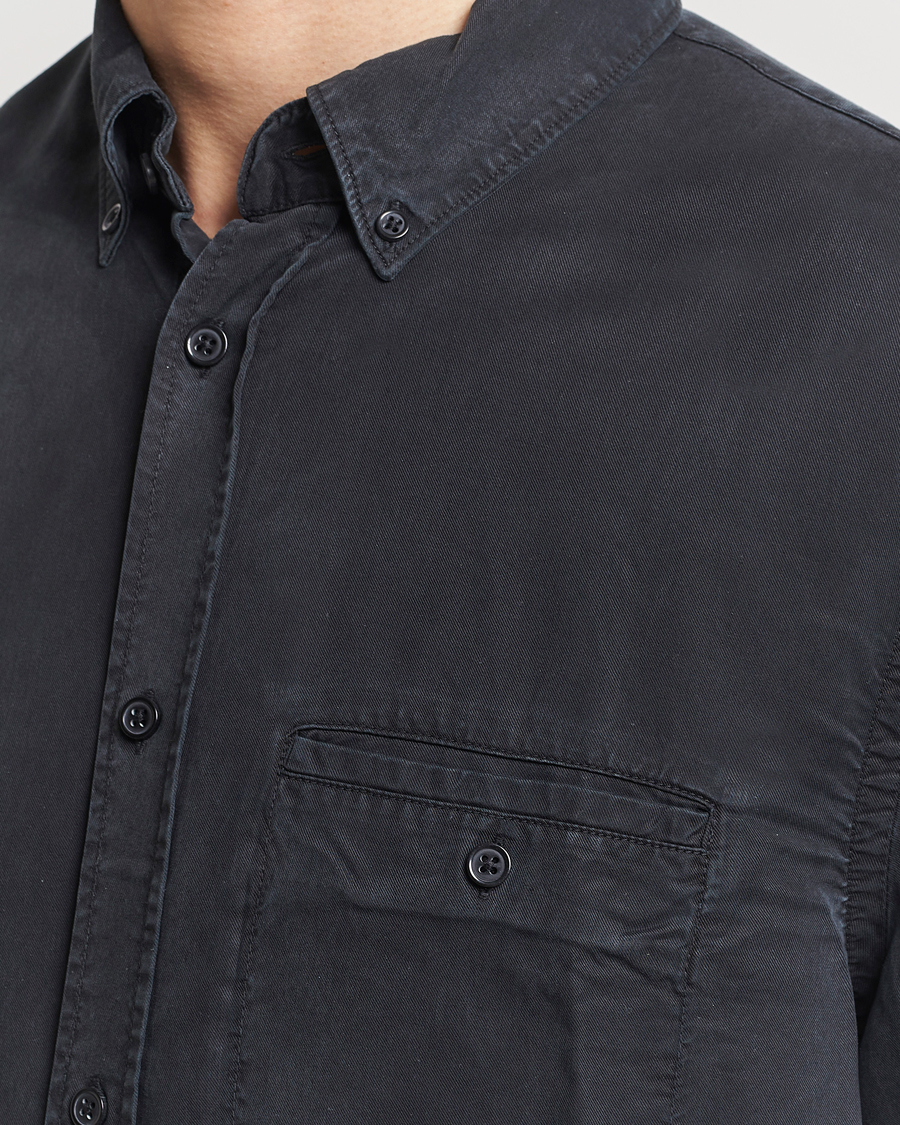 Hombres | Camisas | Filippa K | Zachary Tencel Shirt Almost Black