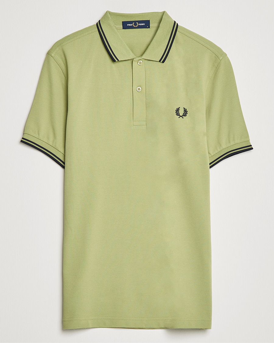 Hombres | Polos | Fred Perry | Twin Tip Polo Sage Green 