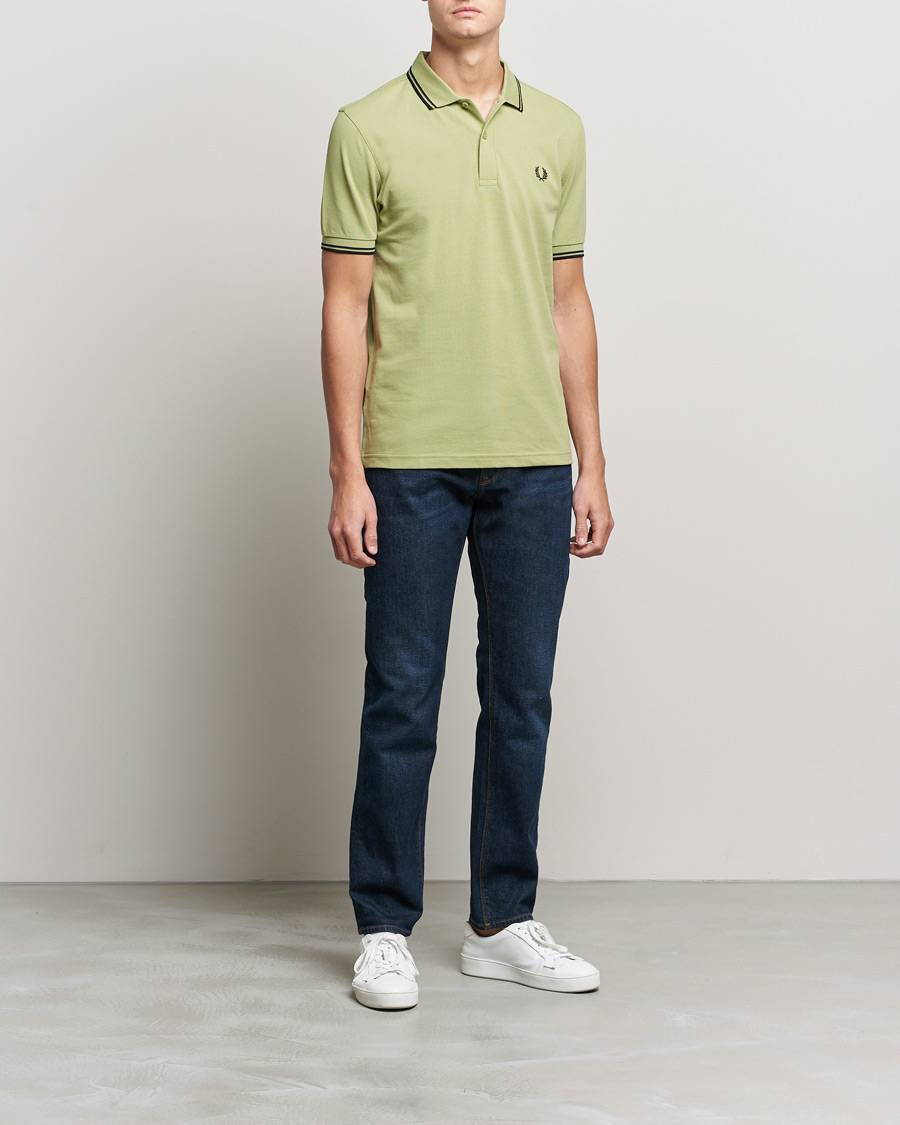 Hombres | Polos | Fred Perry | Twin Tip Polo Sage Green 