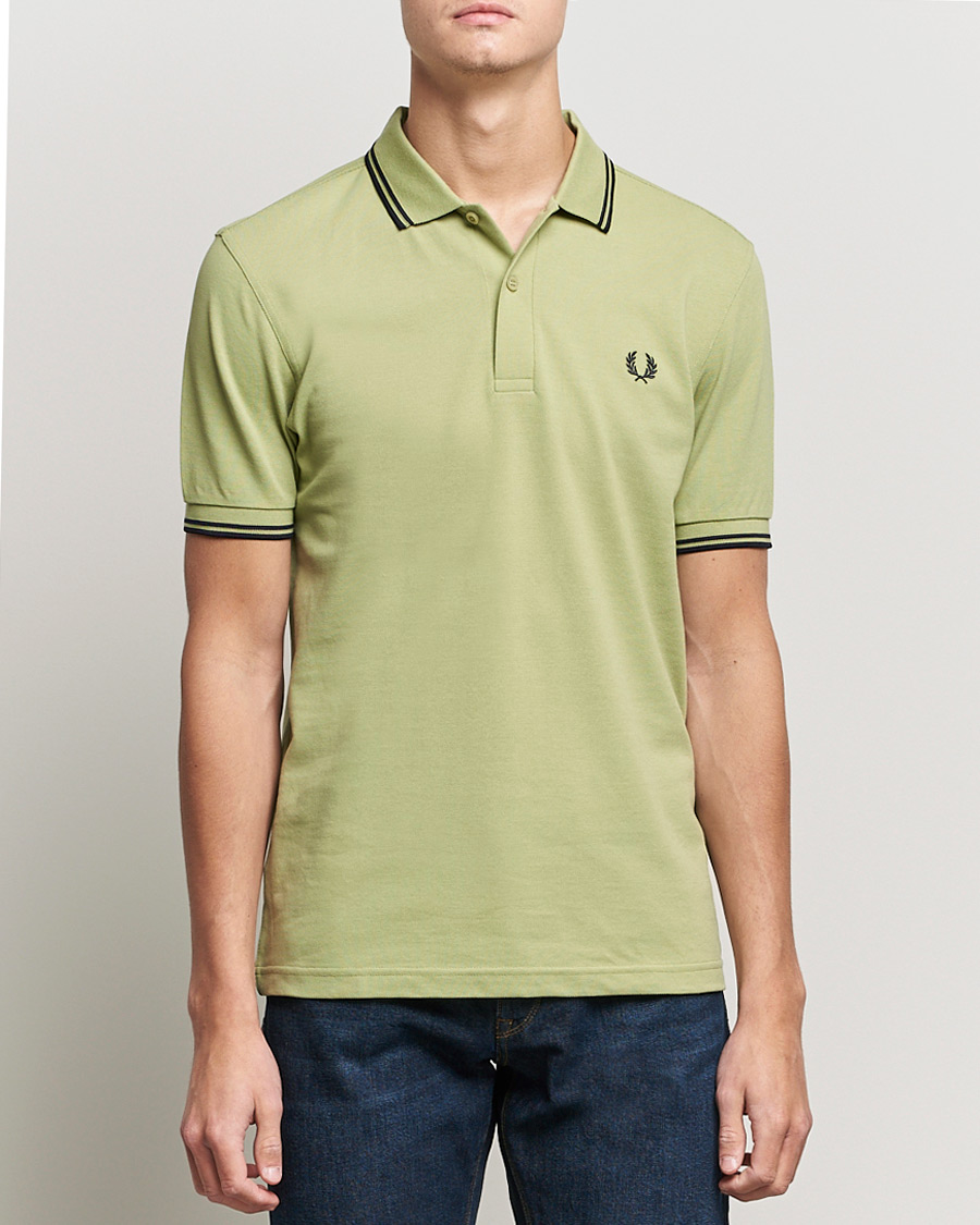 Hombres | Polos | Fred Perry | Twin Tip Polo Sage Green 