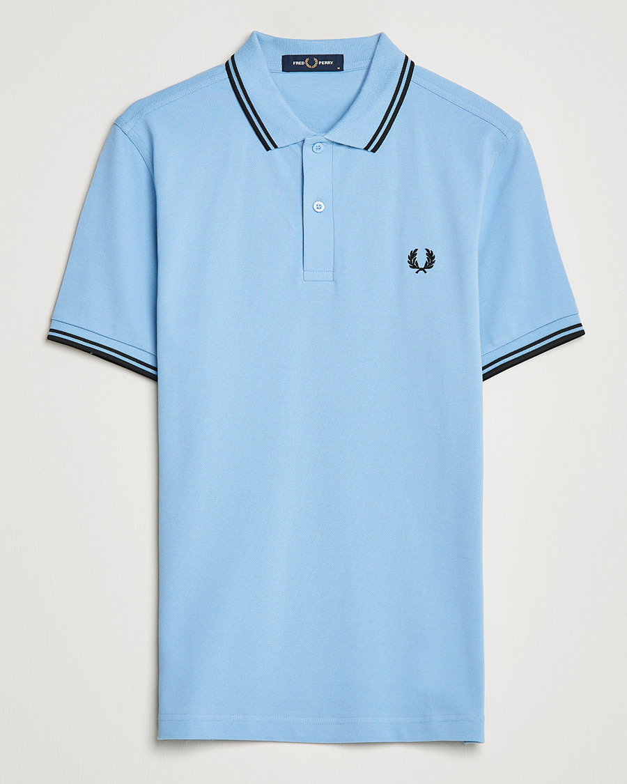 Hombres | Polos | Fred Perry | Twin Tip Polo Sky Blue Black