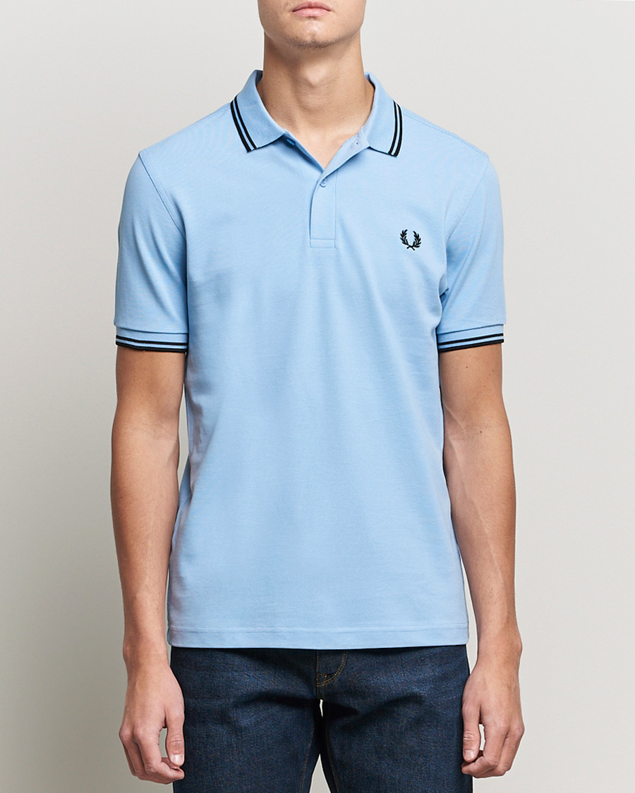 Hombres | Polos | Fred Perry | Twin Tip Polo Sky Blue Black