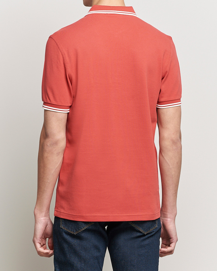 Hombres | Polos | Fred Perry | Twin Tip Polo Washed Red