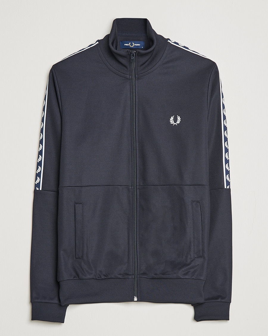Hombres | Jerséis y prendas de punto | Fred Perry | Pannel Taped Track Jacket Navy