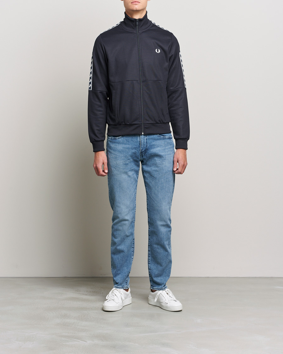 Hombres | Jerséis y prendas de punto | Fred Perry | Pannel Taped Track Jacket Navy