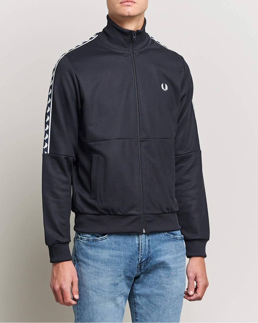 Hombres | Jerséis y prendas de punto | Fred Perry | Pannel Taped Track Jacket Navy
