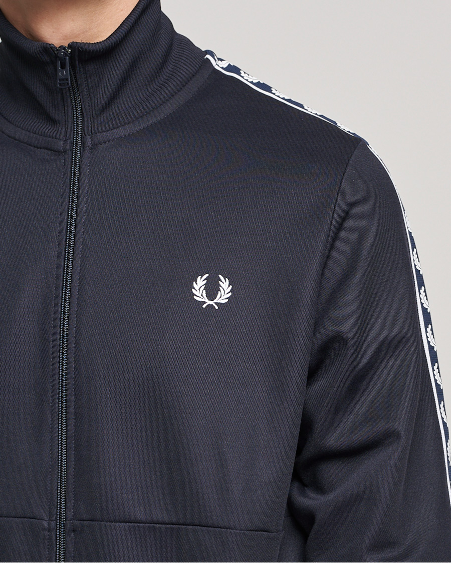 Hombres | Jerséis y prendas de punto | Fred Perry | Pannel Taped Track Jacket Navy