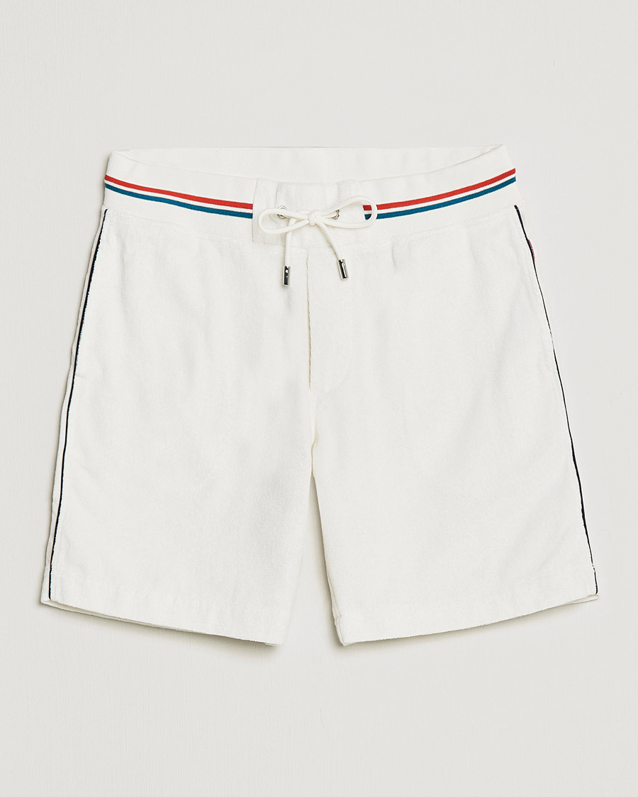 Hombres | Pantalones cortos | Orlebar Brown | Afador OB Stripe Towelling Shorts White Sand