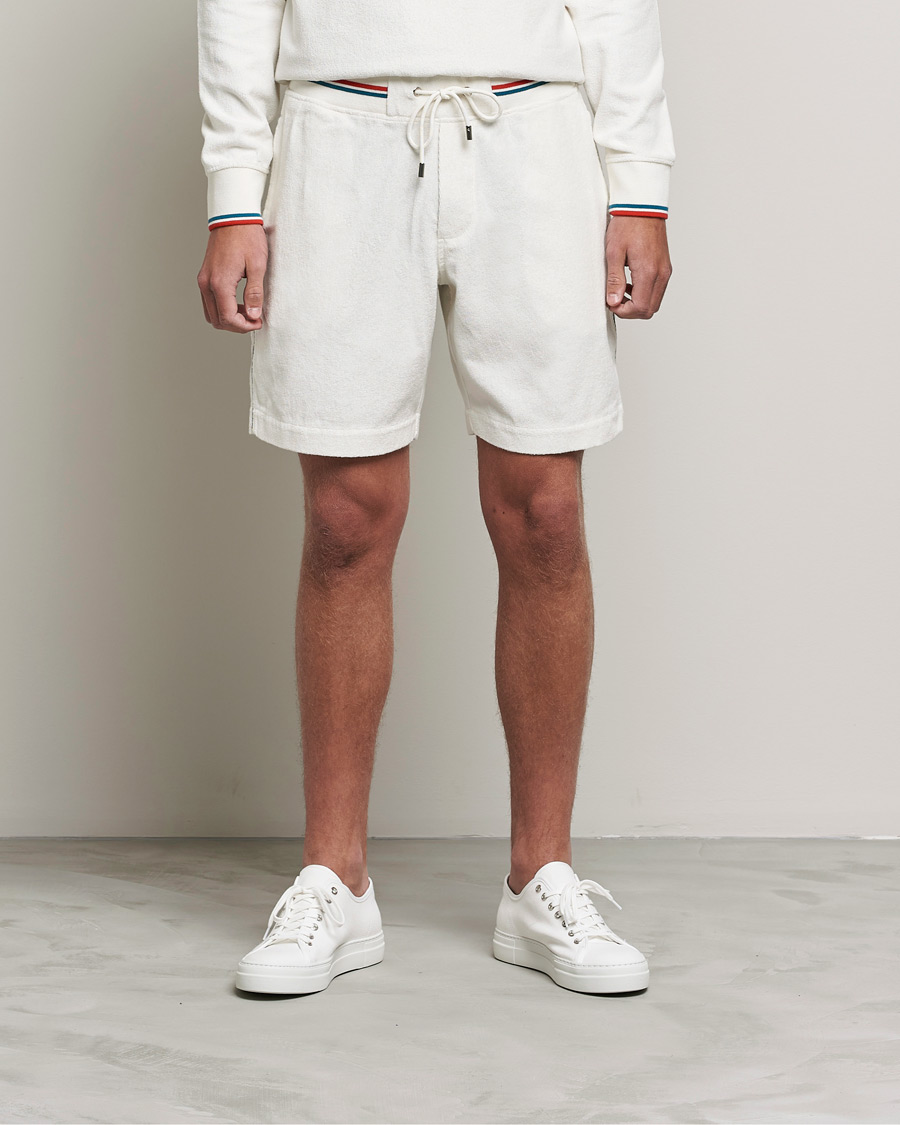 Hombres | Pantalones cortos | Orlebar Brown | Afador OB Stripe Towelling Shorts White Sand
