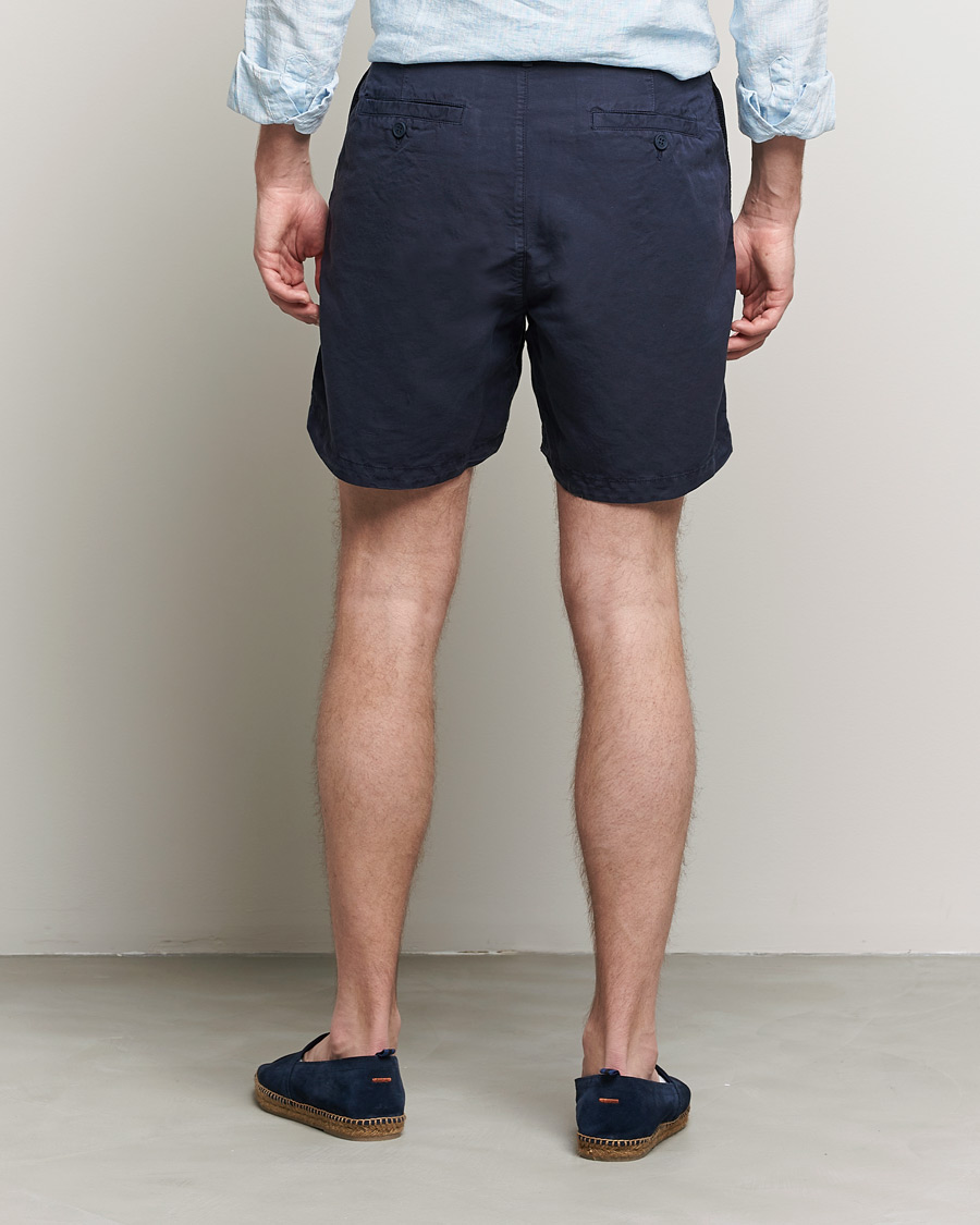 Hombres | Pantalones cortos | Orlebar Brown | Searose Linen/Cotton Shorts Night Iris