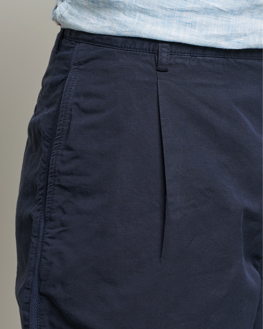 Hombres | Pantalones cortos | Orlebar Brown | Searose Linen/Cotton Shorts Night Iris