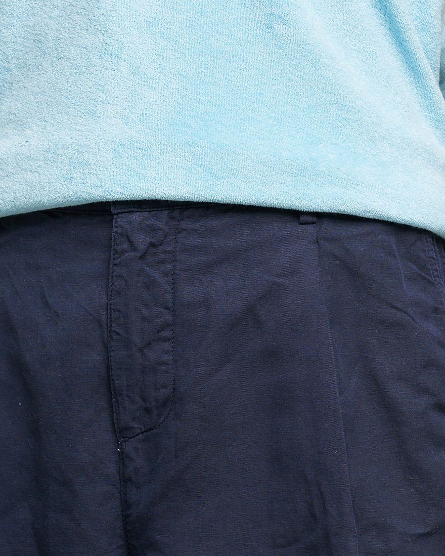 Hombres | Pantalones | Orlebar Brown | Dunmore Linen/Cotton Trousers Night Iris