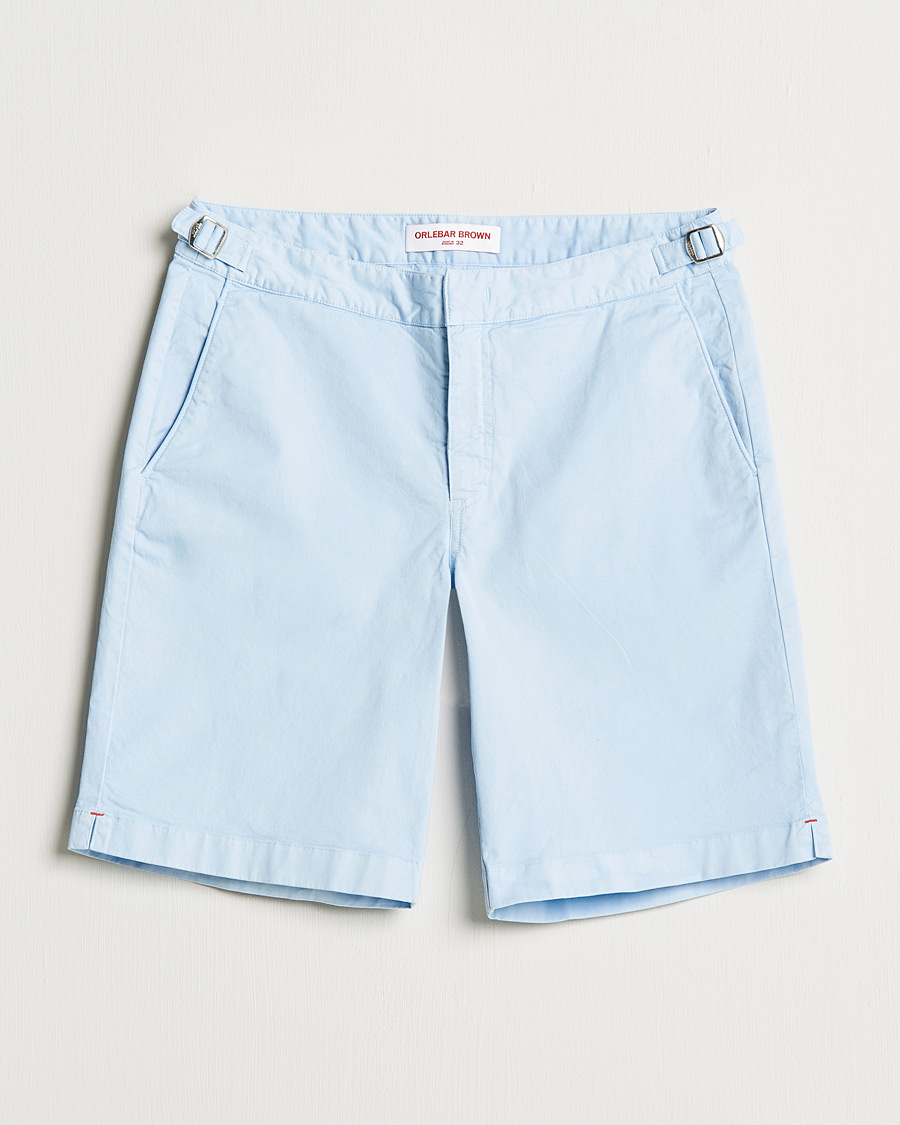 Hombres | Pantalones cortos | Orlebar Brown | Dane Cotton Twill Shorts Ice Blue