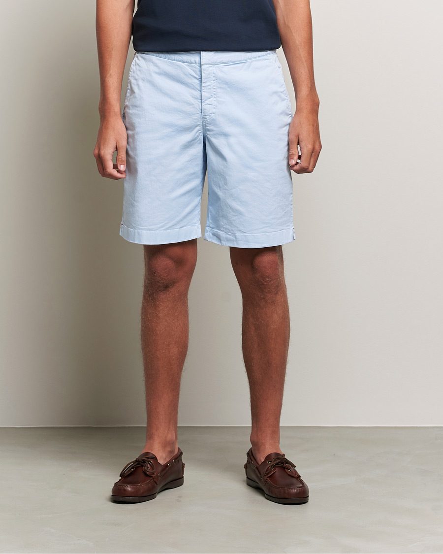 Hombres | Pantalones cortos | Orlebar Brown | Dane Cotton Twill Shorts Ice Blue
